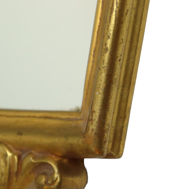 Classic Gold Leaf Mirror Crested Mirror, 1960s For Sale - Image 15 of 18
