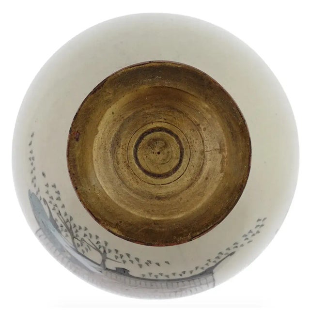 Paint Antique Meiji Japanese Cloisonne Enamel With Pair of Peacocks For Sale - Image 7 of 8