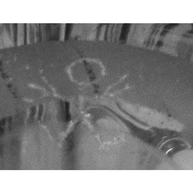 Paul Manning Signed Studio Glass Vase, Etched Stick Figure, 1973 For Sale - Image 11 of 11