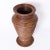 Large and impressive mid-century urn crafted in pencil reed in a classic modern form with a lush variegated brown finish.