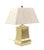 Mid-Century Modern Interactive Brass Beads Shades Square Brass Bases Table Lamps Mid-Century Modern For Sale - Image 3 of 10