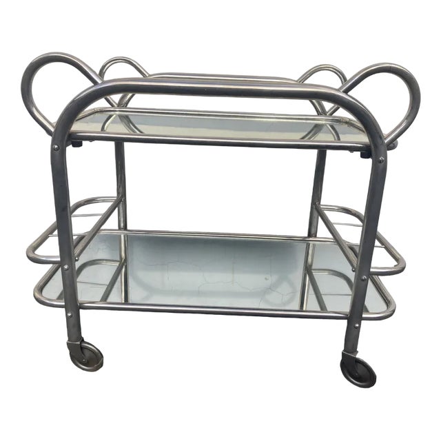 Art Deco French Bar Wagen attributed to Robert Mallet-Stevens, 1920s For Sale