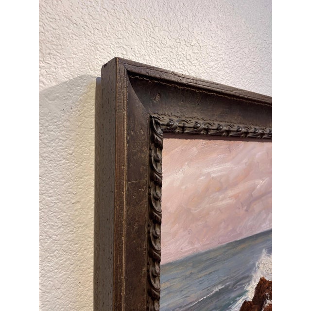 Contemporary Porto Moniz, Madeira by Sparky LeBold | Oil on Canvas Seascape with rocky coastline and waves For Sale - Image 3 of 5
