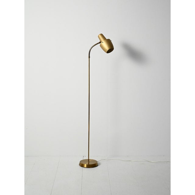 Scandinavian Floor Lamp in Brass, 1960s For Sale - Image 10 of 10