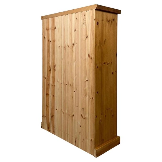 Wood Mid-Century Pine Bookcase with Open Shelves For Sale - Image 7 of 11