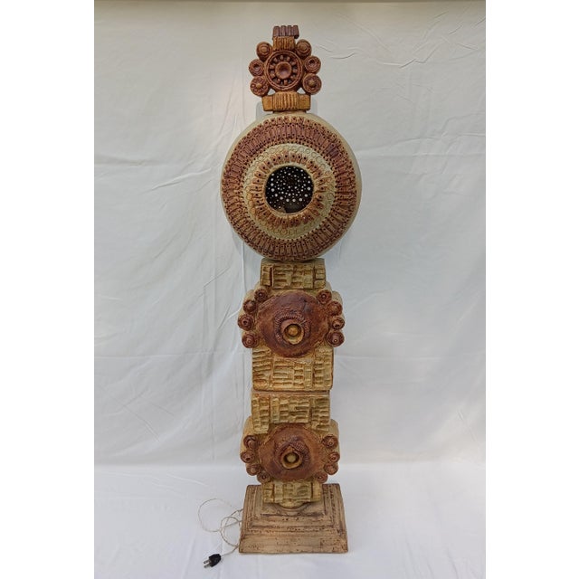 1970s Bernard Rooke Totem Floor Lamp Base For Sale - Image 6 of 8