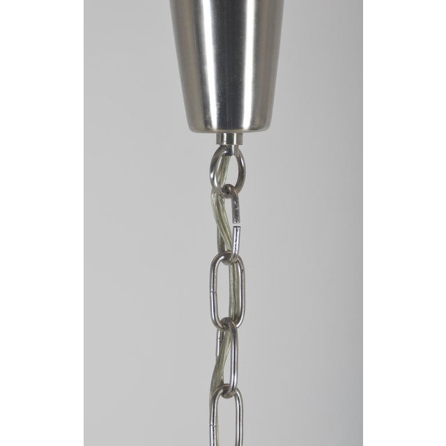 Metal Ice Glass Chandelier attributed to Kalmar Franken KG, 1960s For Sale - Image 7 of 9