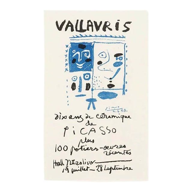 Picasso Lithograph 96 Exposition Vallauris Dix Ans De Ceramique For Sale