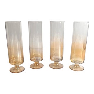 Set of Four Opal Champagne Glasses Schott Zwiesel, Germany, 1980s. For Sale
