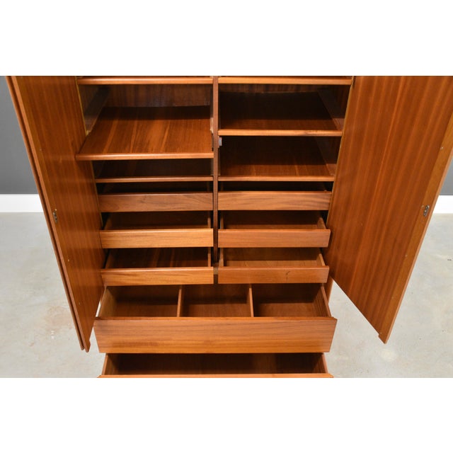Danish Modern Teak Armoire Dresser For Sale - Image 12 of 12