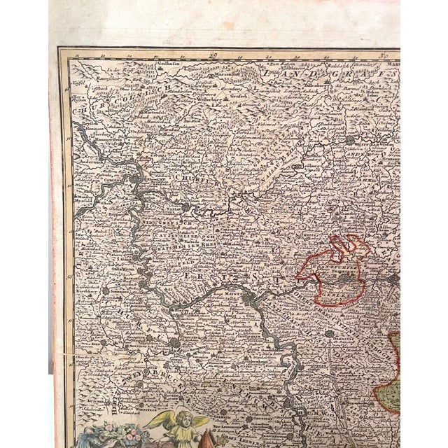 Up for sale is an original antique copper engraving and hand colored with rich washed tones. The map shows the area...