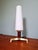1960s Scandinavian Tripod Table Lamp in Brass, Teak and White Satin Opaline Glass, 1960 For Sale - Image 5 of 15