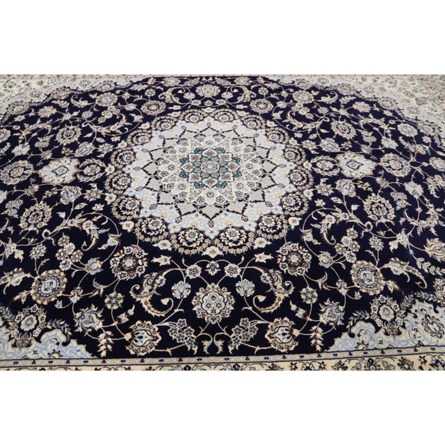 Wood Middle Eastern Rug with Wool and Silk For Sale - Image 7 of 11