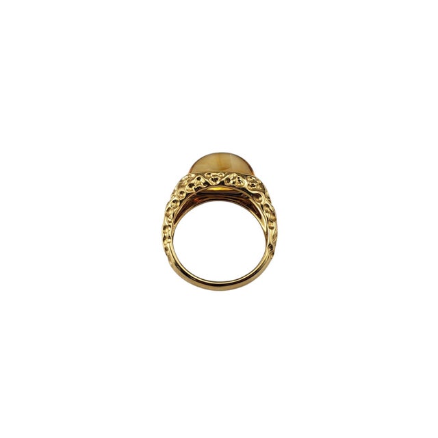 Late 19th Century Manhattan 18 Karat Yellow Gold and Cabochon Citrine Ring, Size 6.5 For Sale In New York - Image 6 of 9