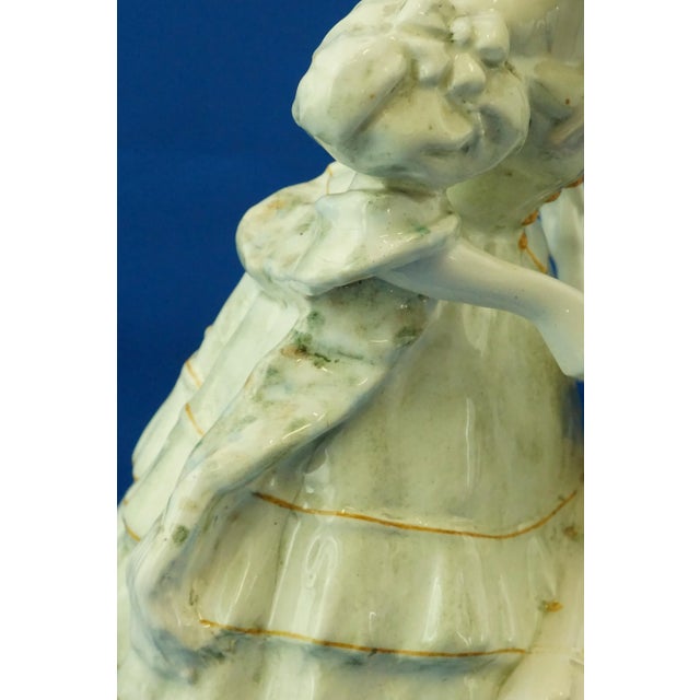 19th Century Art Nouveau Ceramic Sculpture of Dancing Girl & Mother by F. Gruber for Goldscheider, Austria For Sale - Image 15 of 18