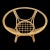 Rattan & Bamboo Dining Table, 1970s For Sale - Image 4 of 9