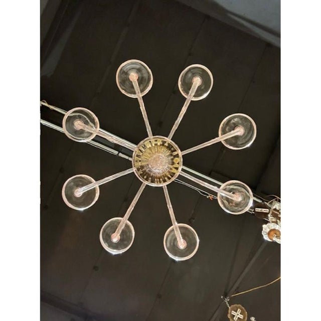 Glass Murano Pink 8-Light Chandelier For Sale - Image 7 of 7