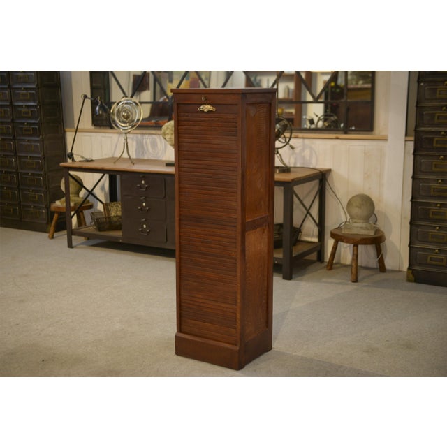 Oak Filing Cabinet, 1950s For Sale - Image 10 of 10