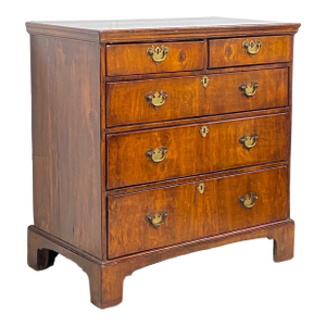 English George I Walnut Chest of Drawers Circa 1760