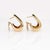 7.37g 14k Solid Gold Estate Hoop Earrings | Vintage Luxury Hoops, Pair For Sale - Image 4 of 6