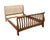 VINEYARD FURNITURE Solid Oak Early American Rustic Style Queen Size Slatted Bed 47.5" High 63.5" Wide 96.5" Deep Mattress...