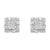 Contemporary .925 Sterling Silver 1/2 Cttw Round-Cut Diamond Stud Earrings (I-J Color, I1-I2 Clarity) For Sale - Image 3 of 6