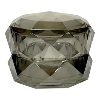 Arteriors Smokey Grey Iridescent Crystal Clarion Trinket Box For Sale