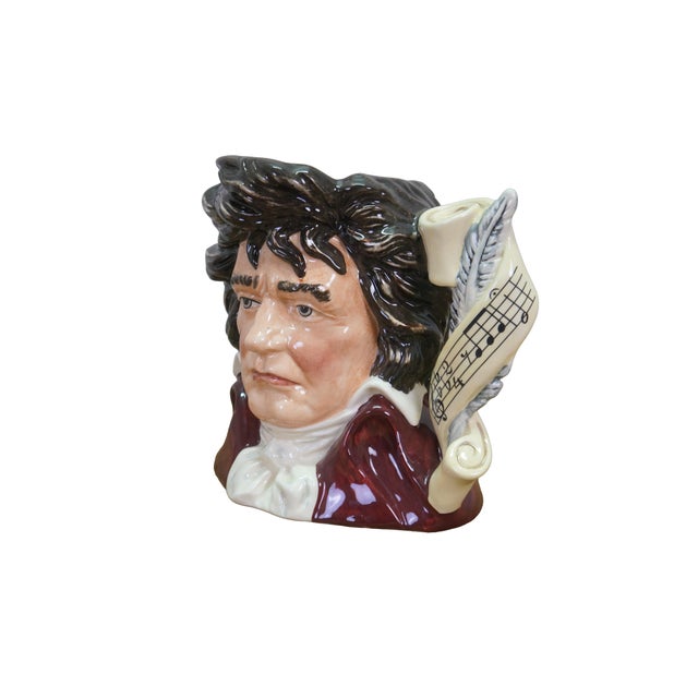 Realism 1990s Royal Doulton Ludwig Van Beethoven Great Composer Toby Character Jug For Sale - Image 3 of 11