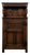 Antique English Narrow Carved Oak Court Cabinet, 1900s For Sale