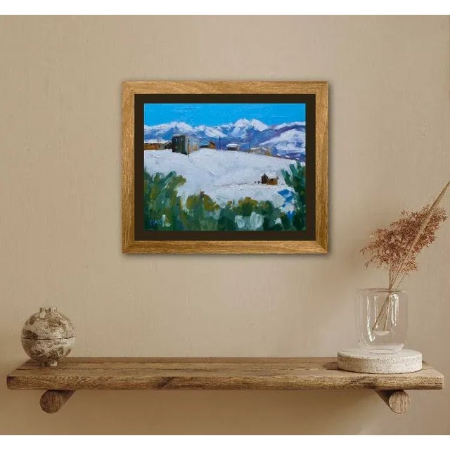 Impressionist Winterscape Landscape Oil Painting For Sale - Image 4 of 6