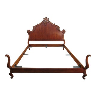 French Style King Size Solid Cherry Bed For Sale