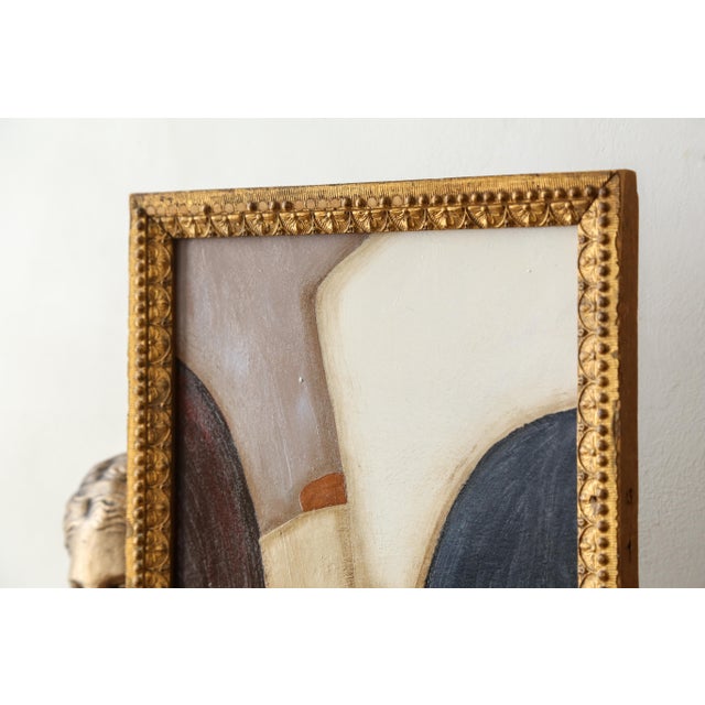 2020s Original Framed Abstract Painting in Antique Gold Frame For Sale - Image 5 of 14