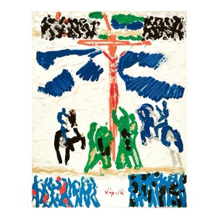 Study for a Crucifixion - Original Mixed by Antonio Vangelli - 1980s 1980s For Sale