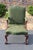 Southwood Mahogany Library Chair With Green Silk Upholstery For Sale - Image 14 of 18
