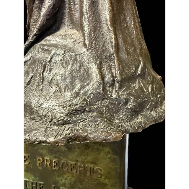 A Limited Edition Patinated Sculpture of Moses For Sale - Image 12 of 12