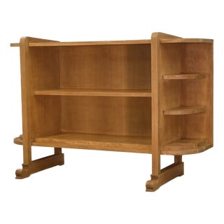 Art Deco Modernist Oak Shelf, 1940s For Sale