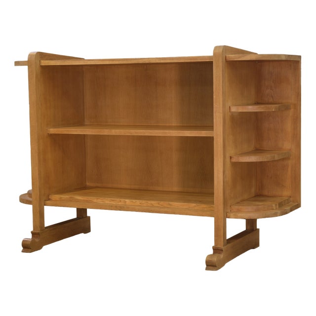 Art Deco Modernist Oak Shelf, 1940s For Sale