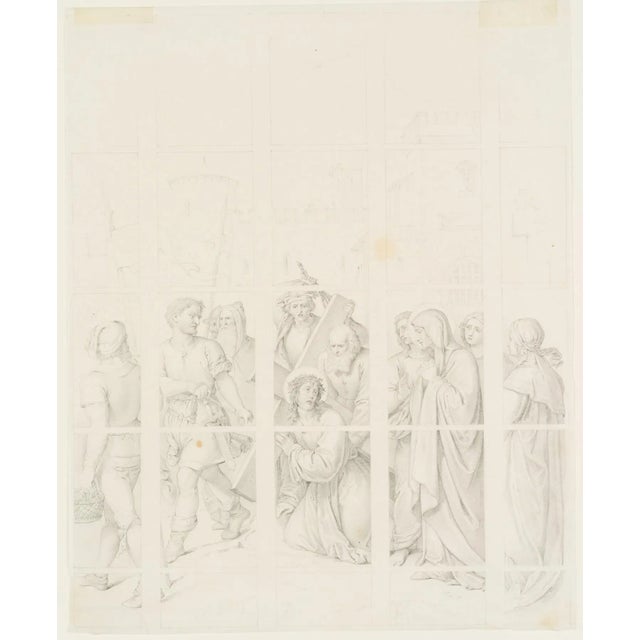Heinrich Stohl (1826 Vienna - 1889 Waidhofen (Ybbs)): Design for Carrying Christ on the Cross, c. 1850, PencilTechnique:...
