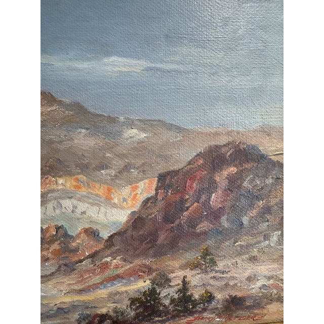 1930s "Rocky Prospect" Nevada Desert Landscape Painting by Harry Metzger For Sale In Los Angeles - Image 6 of 10