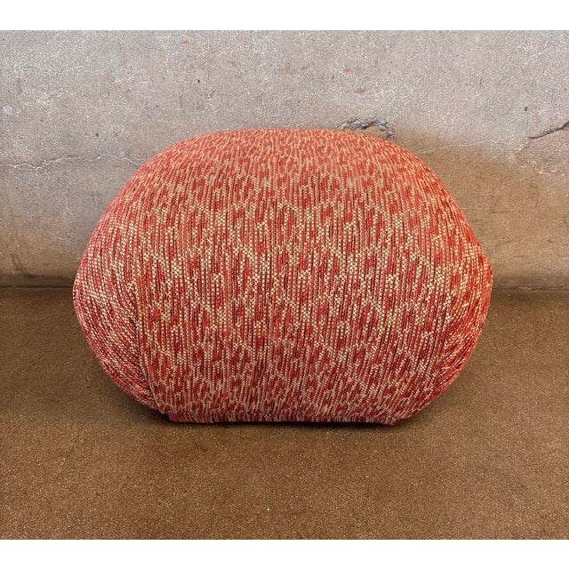 Postmodern Vintage Post Modern Tweed Pouf For Sale - Image 3 of 5