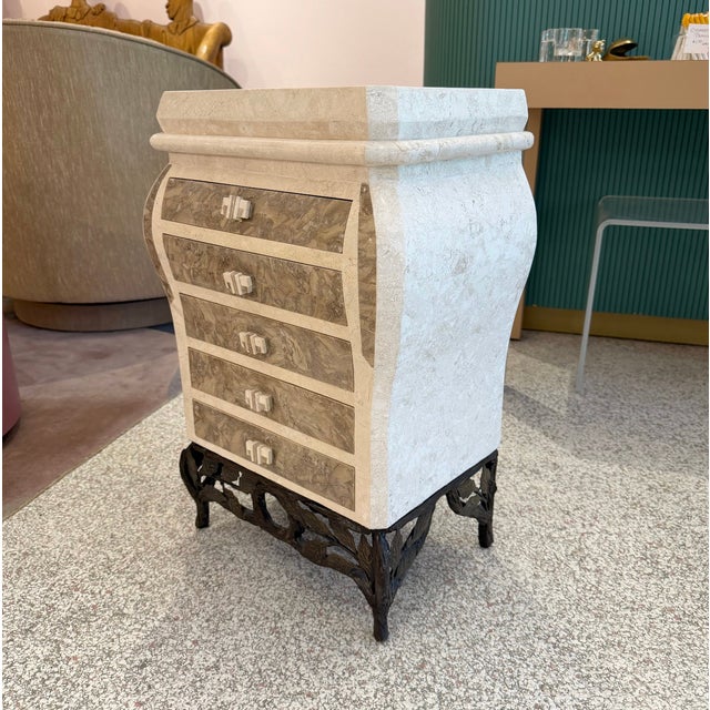 1980s 1980’s Tessellated Stone Chest of Drawers/Jewelry Armoir For Sale - Image 5 of 12