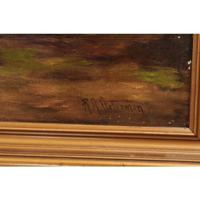 Mid 19th Century American School Still Life of Peaches and Grapes Oil Painting, Framed For Sale In Atlanta - Image 6 of 13
