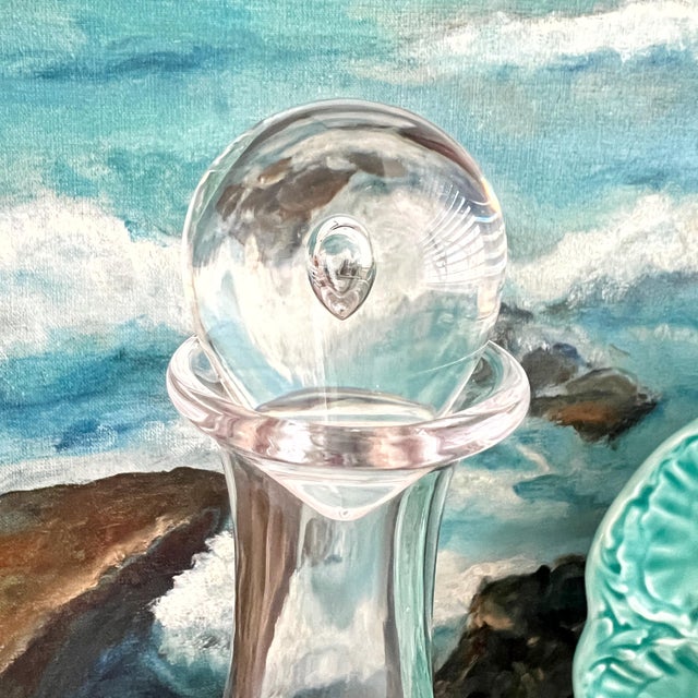Mid-Century Modern Vintage Steuben Glass Teardrop Ships Decanter For Sale - Image 3 of 9