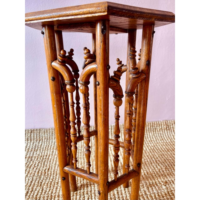 Liberty & Co. Antique Art & Crafts Oak Side Table For Sale - Image 4 of 8