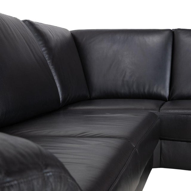 Modern Concept Plus Corner Sofa in Black Leather from Ewald Schillig For Sale - Image 3 of 17