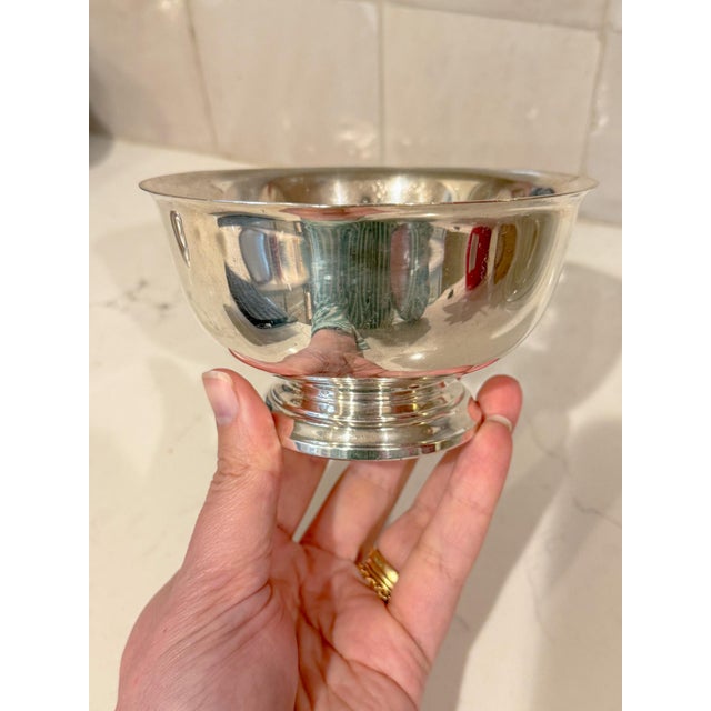 American Sterling Silver Gorham Paul Revere Reproduction Bowl For Sale - Image 3 of 8