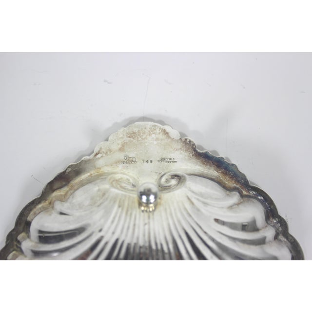 Vintage Silver Clam Shell Bowl With Feet Sheffield Reproduction For Sale - Image 12 of 12