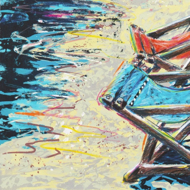 'Chairs on the Bay' by Margie Dickson, 1990; California Woman Artist For Sale - Image 9 of 12