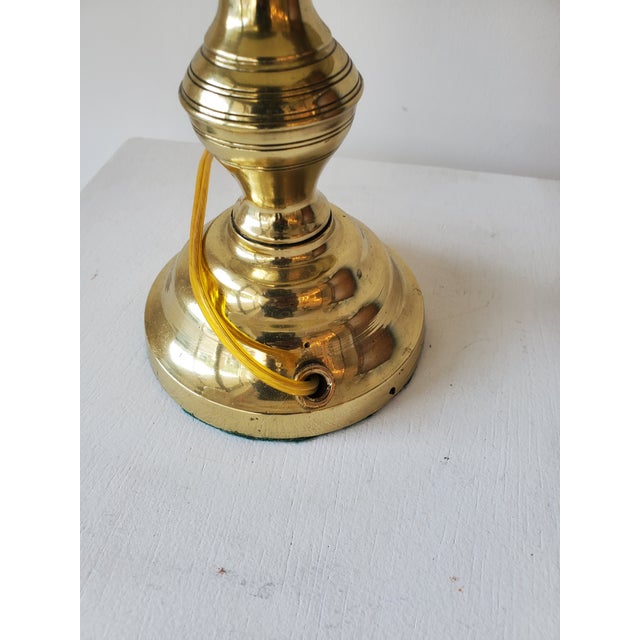 20th Century Traditional Brass Lamp For Sale In New York - Image 6 of 9