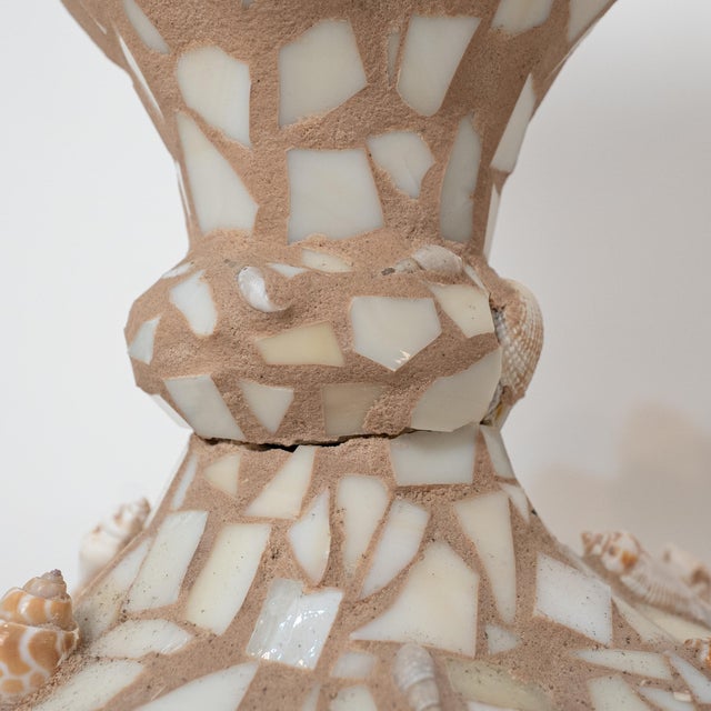 Pair of Large Mosaic Shell and Glass Urns For Sale - Image 12 of 13